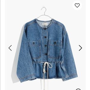 NWT: Madewell Denim Claremont Drawstring Jacket